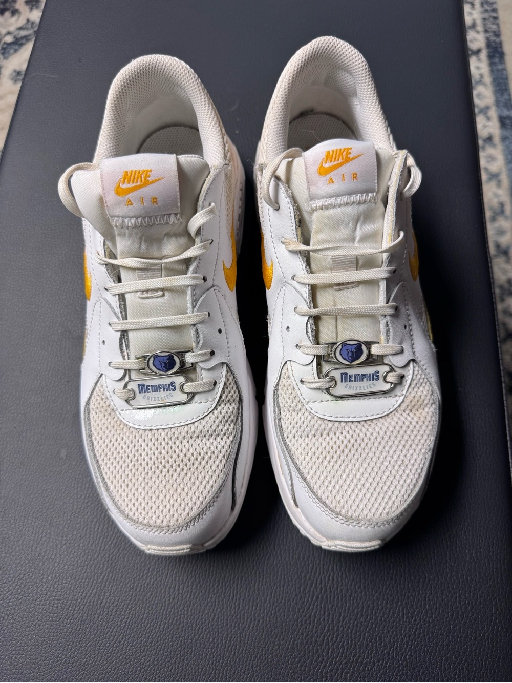 Nike Men’s Low-Top Sneakers in White and Yellow Memphis Detail